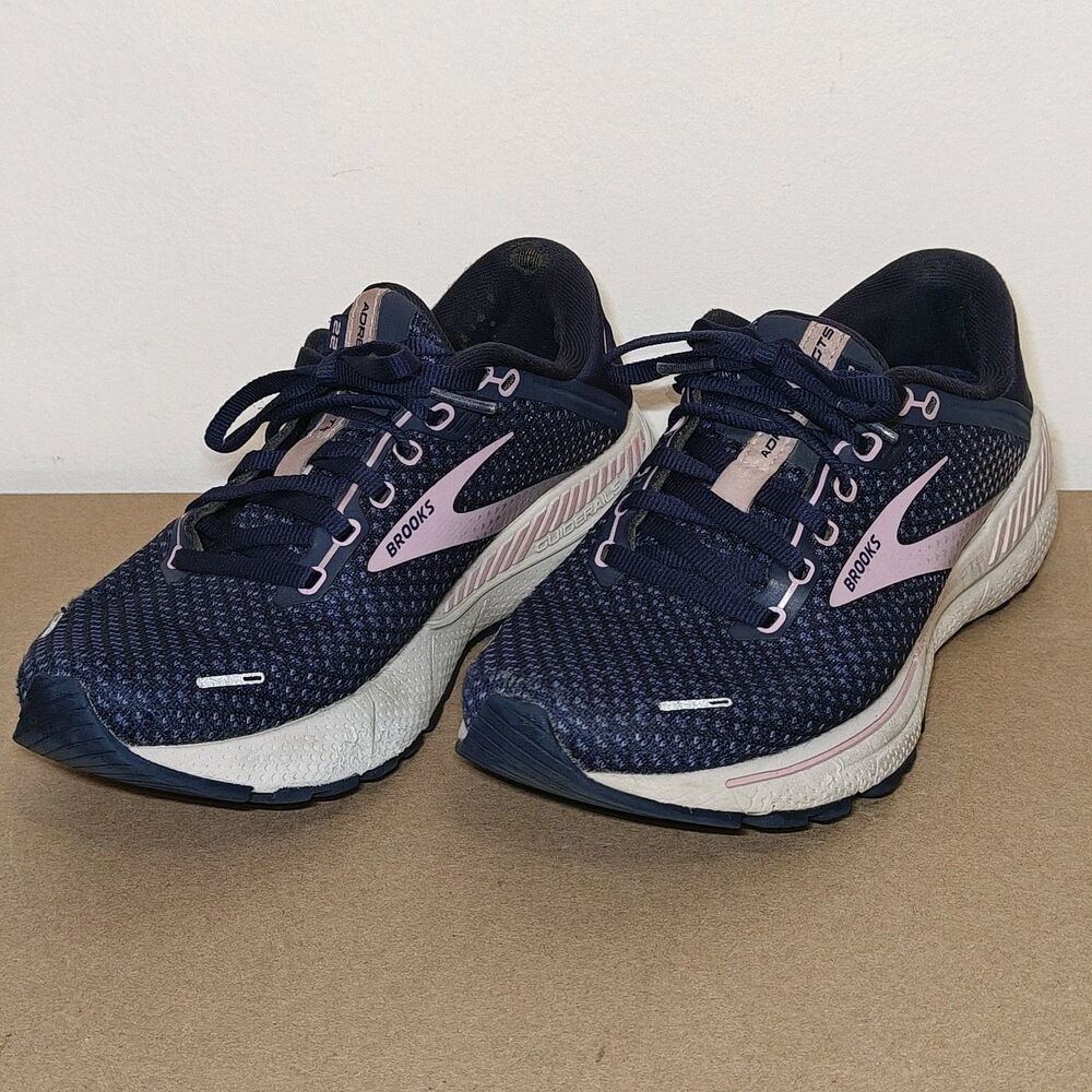 Size 7 - Brooks Adrenaline GTS 22 US Woman's Running Shoes Peacoat/Cobalt/Mauve